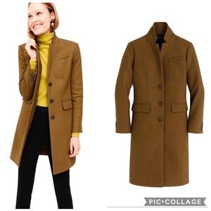 J. Crew Regent Topcoat Heather Olive Brown 2 Serge Wool